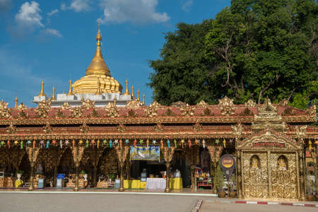 the Wat Thai Wattanaram near the town of Mae Sot in the Province of Tak in Tahiland.   Thailand, Mae Sot, November, 2019のeditorial素材