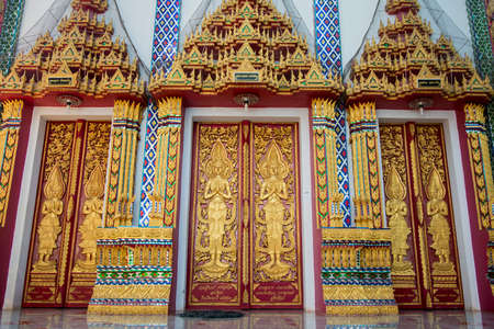 the Wat Aranyakhet near the town of Mae Sot in the Province of Tak in Tahiland.   Thailand, Mae Sot, November, 2019のeditorial素材