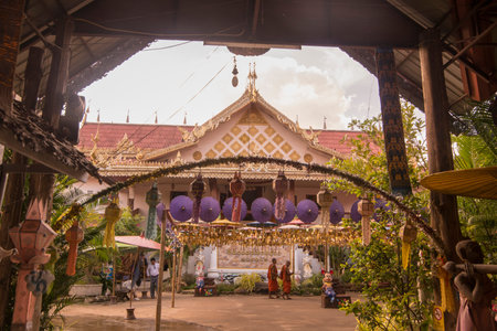 the Thai Unity Temple near the town of Mae Sot in the Province of Tak in Tahiland.   Thailand, Mae Sot, November, 2019のeditorial素材