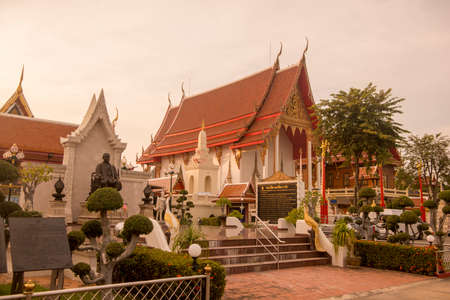 the Wat Kong Kararm Worawihan Temple in the city of Phetchaburi or Phetburi in the province of Phetchaburi in Thailand.   Thailand, Phetburi, November, 2019のeditorial素材