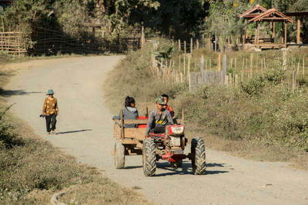 the city centre of Huay Xai  in the northwest Lao in Lao.   Lao, Huay Xay, November, 2019のeditorial素材