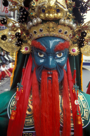 a traditional Mazu parade and Daoist religious Festival in the city centre of Taipei in Taiwan of East Aasia.   Taiwan, Taipei, May, 2001のeditorial素材