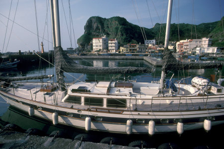 the Fishing Village of Fulung on the Pacific Ocean in North Taiwan of East Aasia.   Taiwan, Taipei, May, 2001のeditorial素材