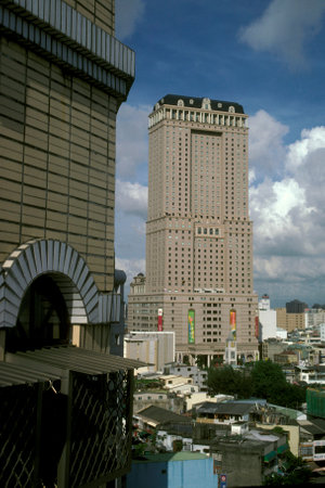 the skyline and city centre of Kaohsiung in Taiwan of East Aasia.   Taiwan, Taipei, July, 1997のeditorial素材