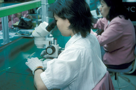 a electronic factory in the city of Kaohsiung in Taiwan of East Aasia.   Taiwan, Taipei, July, 1997のeditorial素材