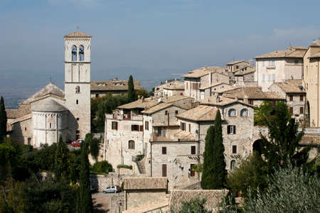 the old Town of Assisi in the province of Perugia in Italy.   Italy, Assisi, September, 2001のeditorial素材