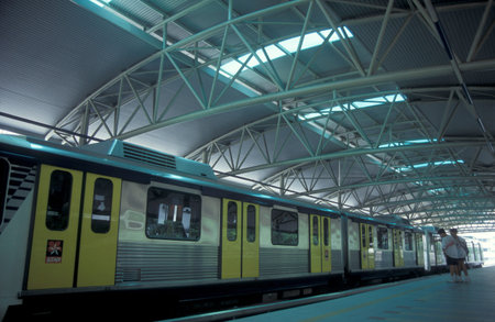 a Metro star train in the city of Kuala Lumpur in Malaysia.  Malaysia, Kuala Lumpur, August, 1997