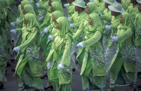 the Military Parade at the Malaysian National Day or Hari Merdeka, August, 31, in the city of Kuala Lumpur in Malaysia.  Malaysia, Kuala Lumpur, August, 1997のeditorial素材