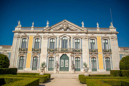the park and gardens of the Palacio National de Quelez in the Town of Quelez northwest of the City of Lisbon in Portugal. Portugal, Lisbon, October, 2021のeditorial素材