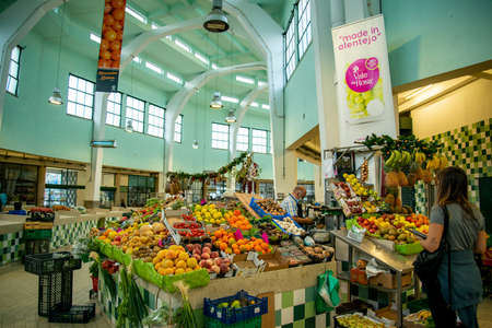 fruits and Vegetable at the Mercado in Arroios in the City of Lisbon in Portugal.  Portugal, Lisbon, October, 2021のeditorial素材