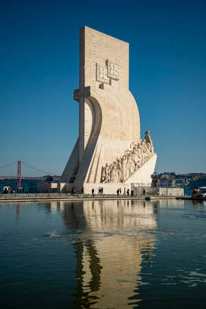 the monument of Discoveries or Pedaro dos Descobrimentos in Belem near the City of Lisbon in Portugal.  Portugal, Lisbon, October, 2021のeditorial素材