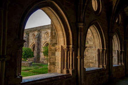 the Catedral or Se and Monastery of Evero in the old Town of the city Evora in Alentejo in Portugal.  Portugal, Evora, October, 2021のeditorial素材