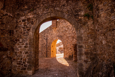 the Fort and Castelo of Marvao the old Town of the Village of Marvao on the Hill of Castelo de...