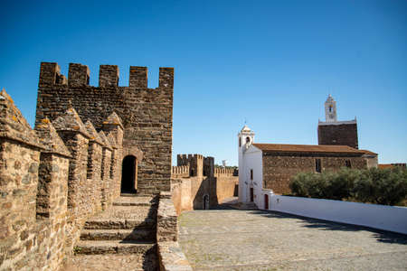 the Castelo de Alandroal in the Village of Alandroal in Alentejo in Portugal.  Portugal, Alandroal, October, 2021のeditorial素材