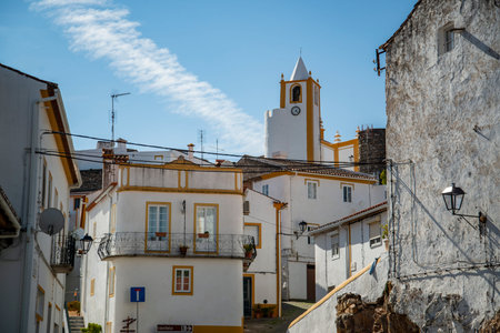 the Capela da Misericordia in the old Town of Alegrete in Alentejo in Portugal.  Portugal, Alegrete,...