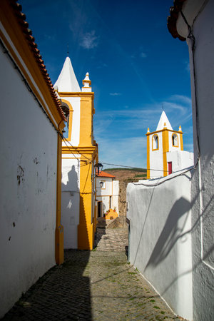 the Capela da Misericordia in the old Town of Alegrete in Alentejo in Portugal.  Portugal, Alegrete, October, 2021のeditorial素材