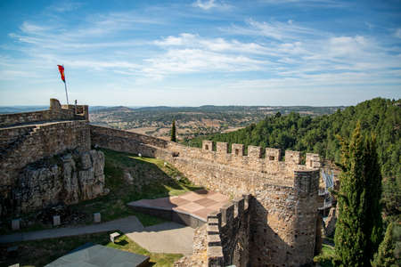 the Castelo in the old Town of Alegrete in Alentejo in Portugal.  Portugal, Alegrete, October, 2021のeditorial素材