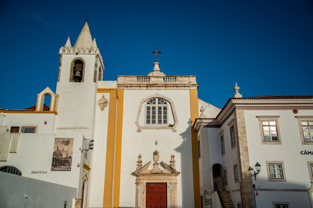 the Igreja and Convento Sao Bento de Avis and the Camara Municipal in the Town and Castle of Avis in...