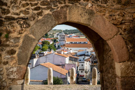 the Castelo in the old Town of Estremoz in Estremoz in  Portugal.  Portugal, Estremoz, October, 2021のeditorial素材