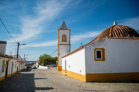 a Church and Igreja Paroquial de Esperanca in the Village of Esperanca in Alentejo in Portugal. ...