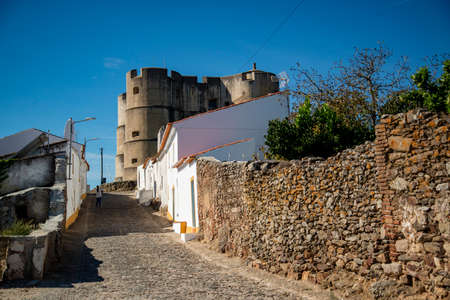 the Castelo de Evoramonte in the Village of Evoramonte in Alentejo in Portugal.  Portugal, Evoramonte, October, 2021のeditorial素材
