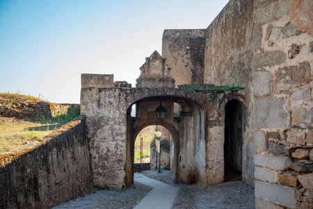 the Castelo de Ouguela in the Village of Ouguela in Alentejo in Portugal.  Portugal, Ouguela,...