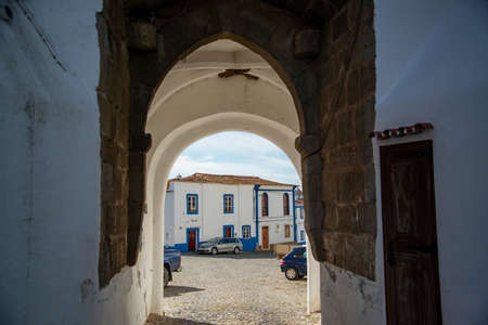 the Gate at the Parca Dom Dinis in the Town of  Redondo in Alentejo in Portugal.  Portugal, Redondo, October, 2021のeditorial素材