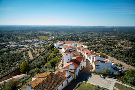 the old town in the Village of Evoramonte in Alentejo in Portugal.  Portugal, Evoramonte, October,...