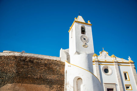 the Igreja of Matriz de Veiros or Igreja de sao Salvador, left, and the Igreja Nossa Senhora da...