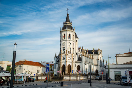 the Igreja Matriz de Santo Antonio in the Town of Reguengos de Monsaraz in Alentejo in  Portugal.  Portugal, Reguengos de Monsaraz, October, 2021のeditorial素材
