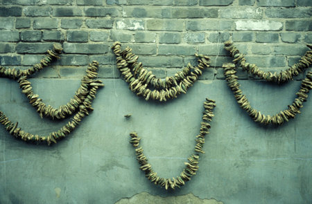 a Market in the City of Kaifeng in the Province of Henan in China. China, Kaifeng, November, 1996のeditorial素材