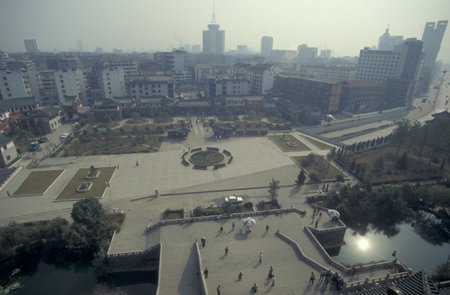 a view of the City of Nanchang in the Province of Jiangxi in China. China, Nanchang, November, 1996のeditorial素材