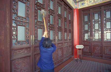 the Temple and Pavilion of Prince Teng in the City of Nanchang in the Province of Jiangxi in China....