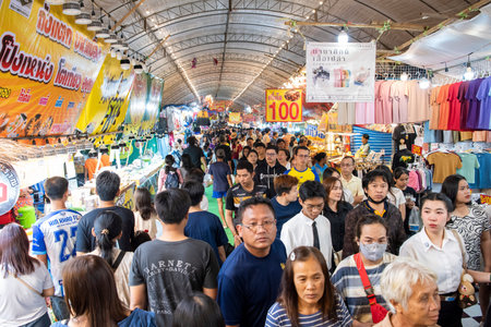 Market street at Silk Fair in City Center of Khon Kaen Province Khon Kaen in Thailand. Thailand,...