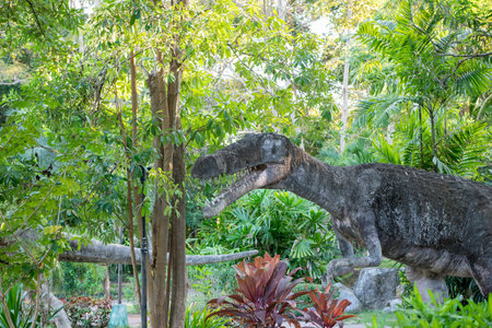 Dinosaur at Khon Kaen Geopark in Amphoe Phu Wiang in Province of Khon Kaen in Thailand. Thailand,...