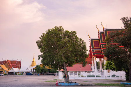 The Wat Sattahip in the old Town of Sattahip in the province of Chonburi in Thailand, Thailand,...