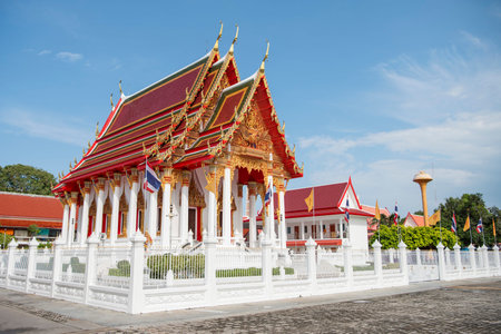 The Wat Sattahip in the old Town of Sattahip in the province of Chonburi in Thailand, Thailand,...