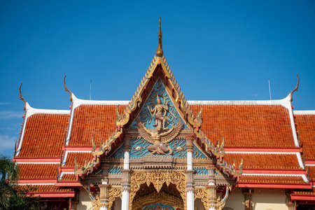 The Wat Sattahip in the old Town of Sattahip in the province of Chonburi in Thailand, Thailand,...