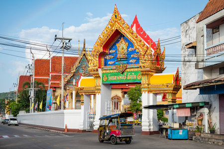 The Wat Sattahip in the old Town of Sattahip in the province of Chonburi in Thailand, Thailand, Sattahip, October, 30, 2024のeditorial素材