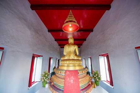 a Buddha at the Wat Pa Pradu in Rayong City in the Province of Rayong in Thailand, Thailand, Rayong, October, 24, 2024のeditorial素材