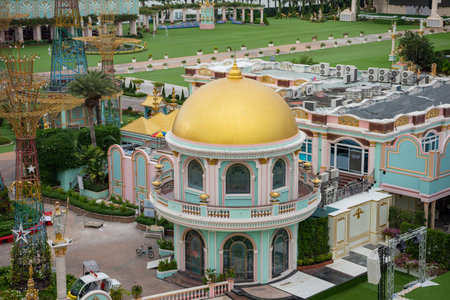 a view of the Gardens and Palaces of Sukhawadee House in Naklua City near Pattaya City and Province of Chonburi in Thailand, Thailand, Pattaya, November, 2024のeditorial素材