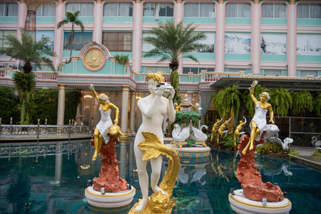 a view of the Gardens and Palaces of Sukhawadee House in Naklua City near Pattaya City and Province...