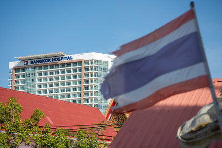 the Bangkok Hospital at the Sukhumvit Road in the Pattaya City and Province of Chonburi in Thailand,...