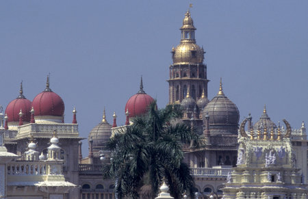 Mysore Palace or Amba Vilas Palace in the city of Mysore in the Province of Karnataka in India....