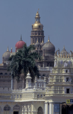 Mysore Palace or Amba Vilas Palace in the city of Mysore in the Province of Karnataka in India....