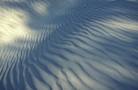 a sand dunes at the Holy Ganges River in the city of Rishikesh in the Province of Uttarakhand in India. India, Rishikesh, February, 1998のeditorial素材