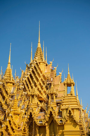 Wat Chan Tawan Tok in City and Province of Phitsanulok in the North of Thailand. Thailand, Phitsanulok, November, 30, 2024.のeditorial素材