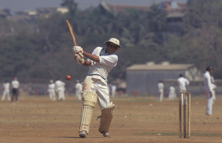 an Indian cricket team at a training in the city center of Mumbai in India. India, Mumbai, March,...