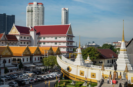 the Wat Yan Nawa in Sathon in the city of Bangkok in Thailand. Thailand, Bangkok, December, 3, 2023