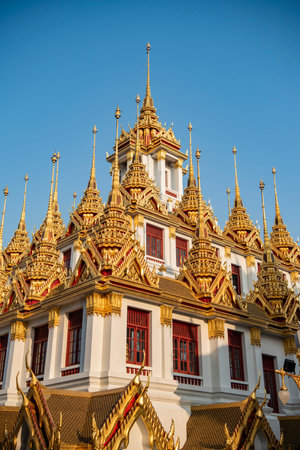 the Wat Ratchanatdaram Worawihan in Banglamphu in the city of Bangkok in Thailand. Thailand,...